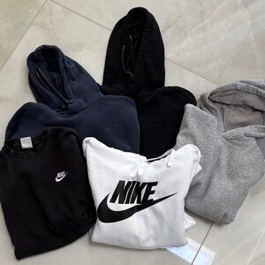 Hollister Men's Hoodie Collection - Black, Gray, Navy white and black Nike